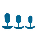 Shots Levelz Silicone Weighted Anal Plug Training Kit Set of 3 - Teal