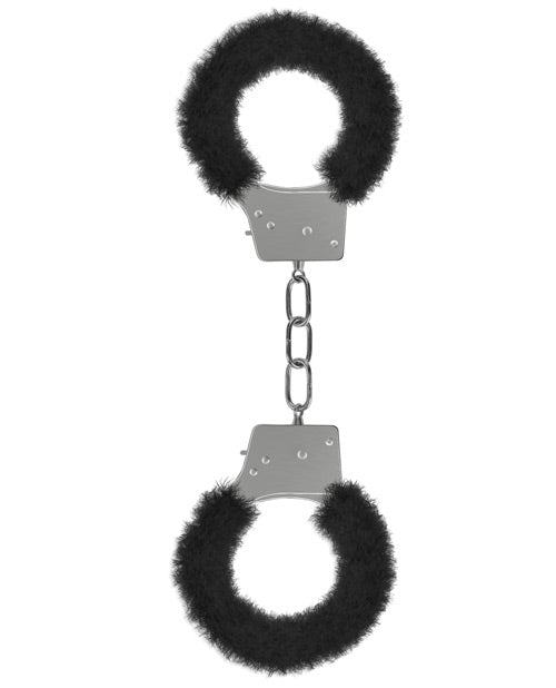 Shots Ouch Beginner' Handcuffs Furry - Black
