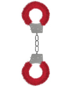 Shots Ouch Beginner' Handcuffs Furry - Red