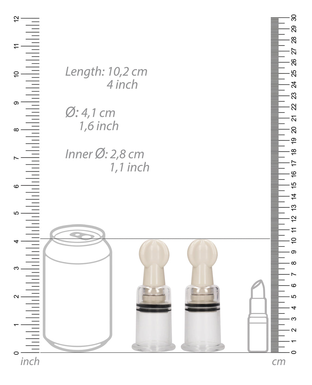 Shots Pumped Nipple Suction Set - Clear