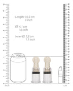 Shots Pumped Nipple Suction Set - Clear