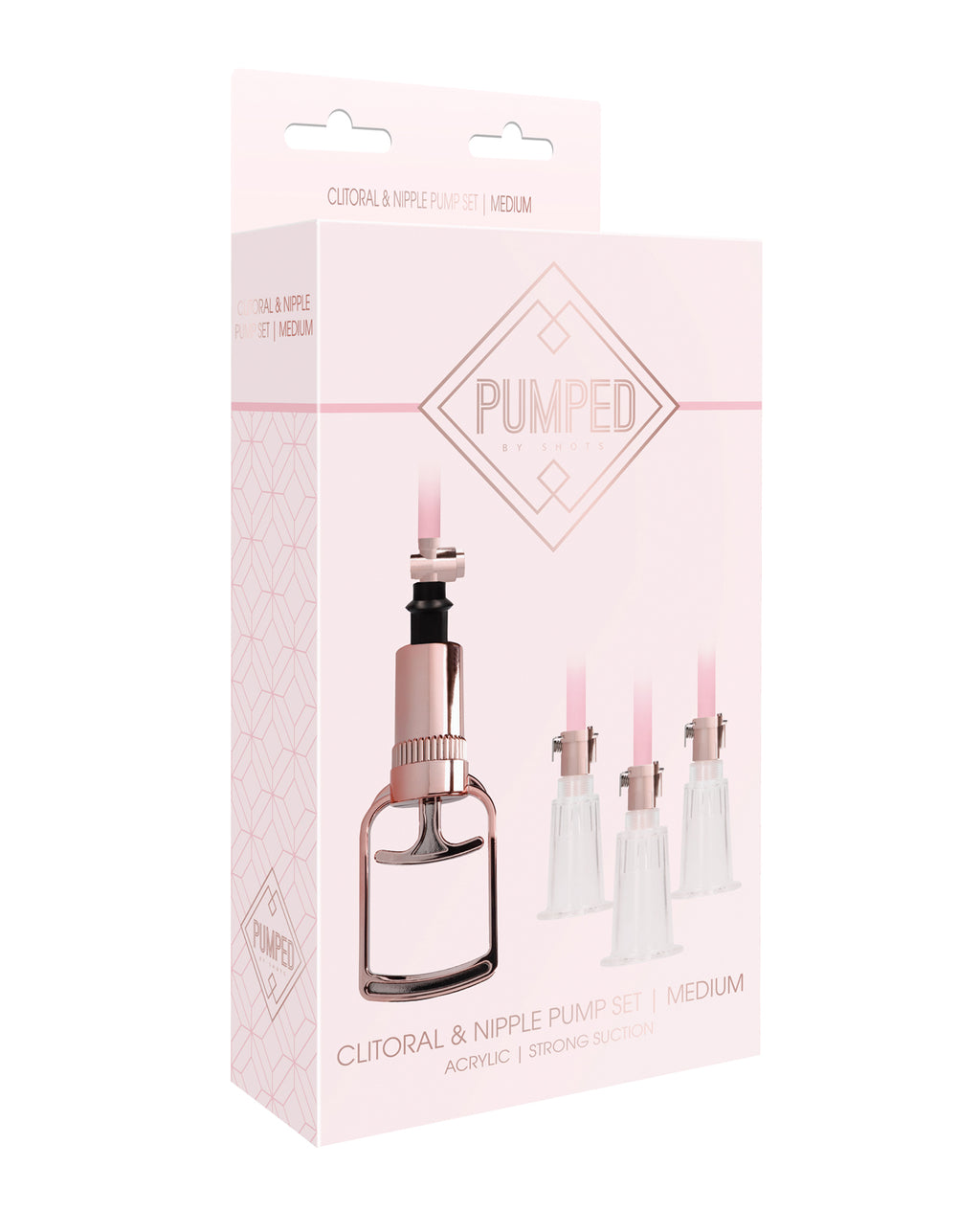 Shots Pumped Clitoral & Nipple Pump Set - Rose Gold