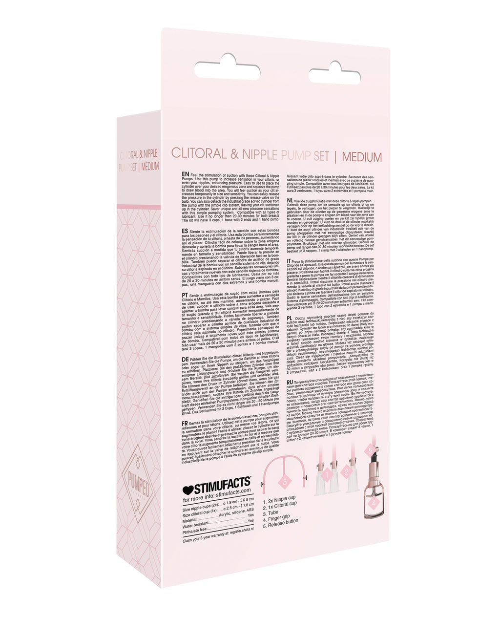 Shots Pumped Clitoral & Nipple Pump Set - Rose Gold