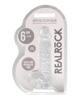 Shots RealRock Realistic Crystal Clear 6" Dildo w/Balls - Transparent Clear