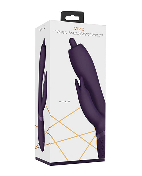 Shots Vive Nilo Pinpoint Rotating G - Spot Rabbit - Purple