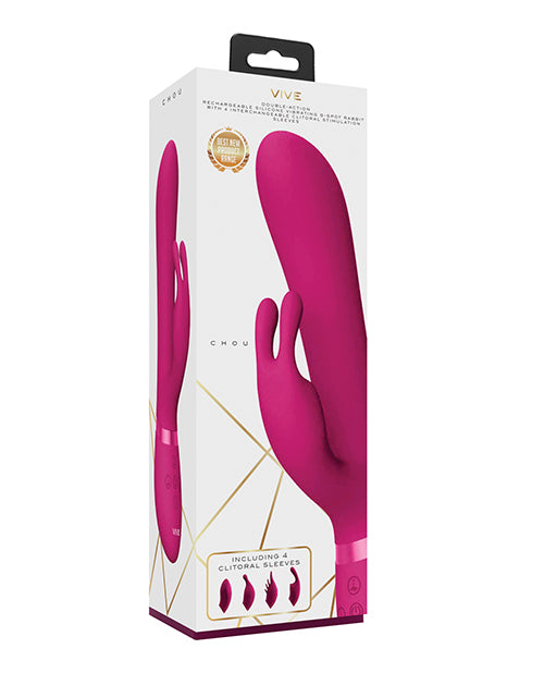 Shots Vive Chou G - Spot Rabbit w/Interchangeable Clitoral Attachments - Pink