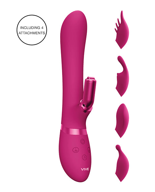 Shots Vive Chou G - Spot Rabbit w/Interchangeable Clitoral Attachments - Pink