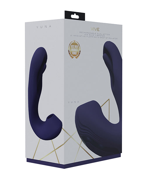 Shots Vive Yuna Dual Action Airwave Vibrator & G - Spot Stimulator - Purple