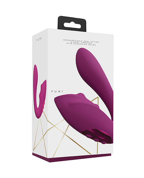 Shots Yuki Dual Action G - Spot Vibrator w/Massaging Beads - Pink