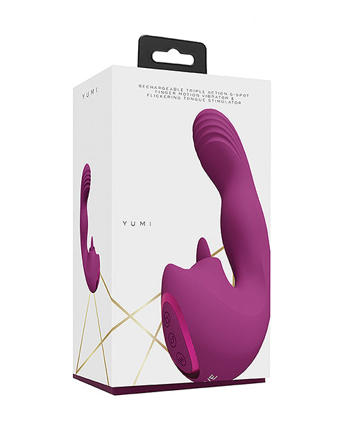 Shots Yumi Triple Action G - Spot Vibrator & Stimulator - Pink