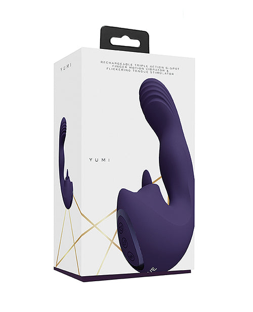 Shots Yumi Triple Action G - Spot Vibrator & Stimulator - Purple