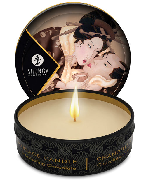 Shunga Excitation Mini Candlelight Massage Candle - Intoxicating Chocolate