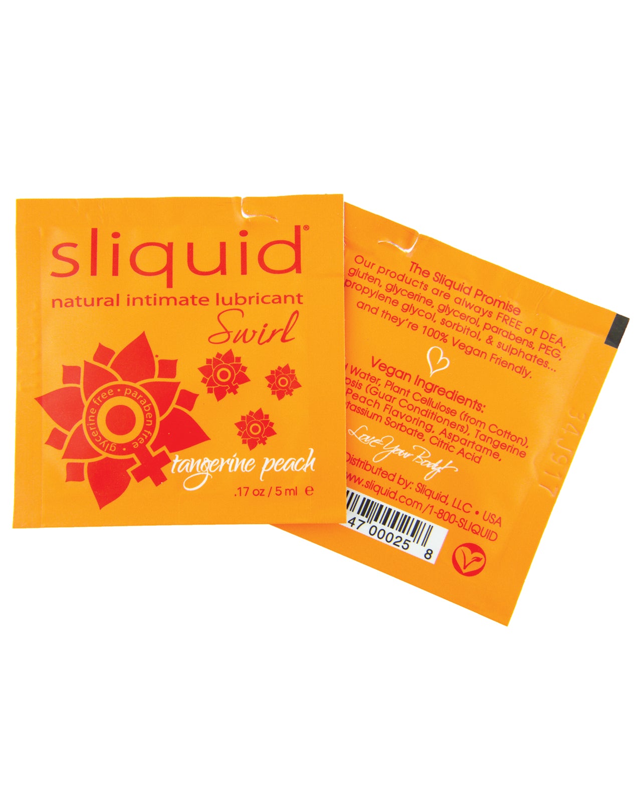 Sliquid Naturals Swirl Lubricant Pillow - . Peach
