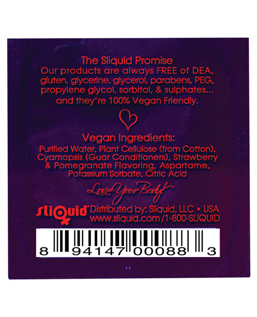 Sliquid Swirl Lubricant Pillow - . Strawberry Pomegranate