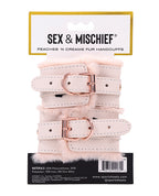 Sex & Mischief Peaches 'n CreaMe Fur Handcuffs