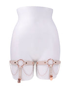 Sex & Mischief Peaches 'n CreaMe Pearl Garters