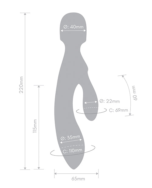 Together Tri Delight Dual-Ended Triple Stim Wand &amp; Rabbit Vibrator