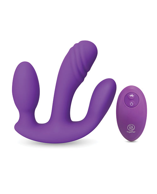 Together Blended Pleasure Remote Controlled Triple - Pronged Vibrator