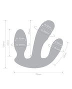 Together Blended Pleasure Remote Controlled Triple - Pronged Vibrator