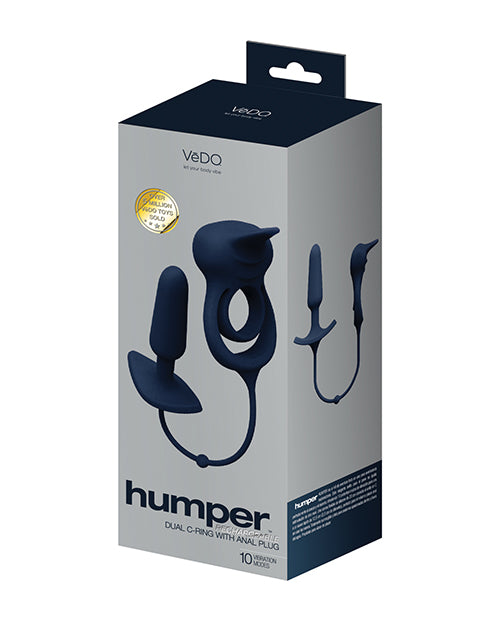 VeDO Humper Rechargeable Dual C - Ring w/Anal Plug - Black