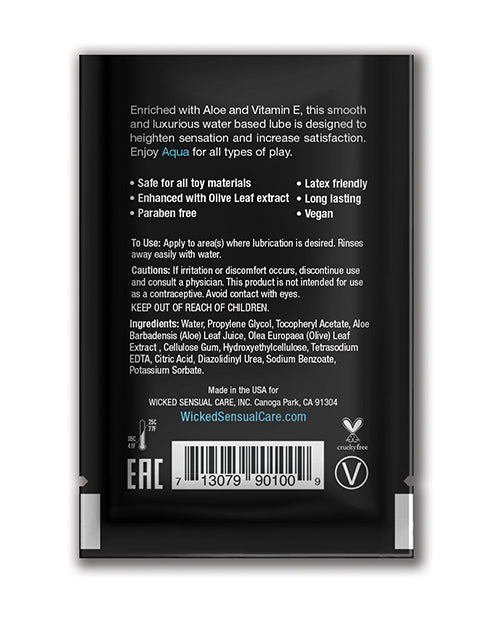 Wicked Sensual Care Aqua Waterbased Lubricant - . Fragrance Free