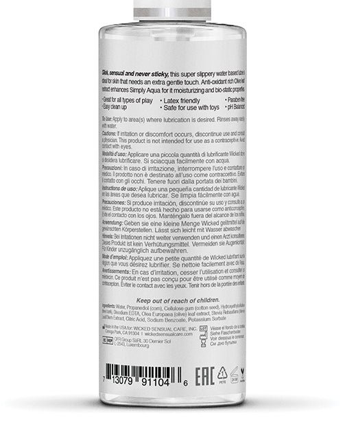 Wicked Sensual Care Simply Aqua Waterbased Lubricant