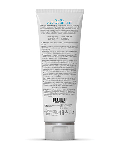 Wicked Sensual Care Simply Aqua Jelle Waterbased Lubricant