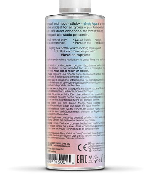 Wicked Sensual Care Simply Aqua Special Edition Water Based Lubricant