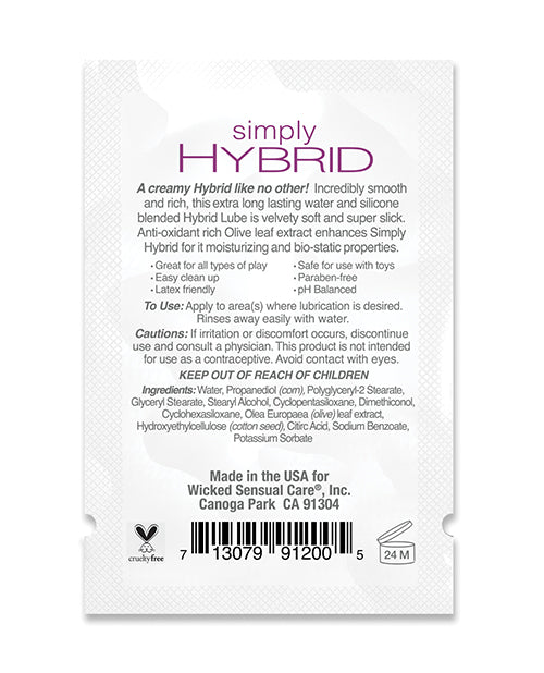 Wicked Sensual Care Simply Hybrid Lubricant - .