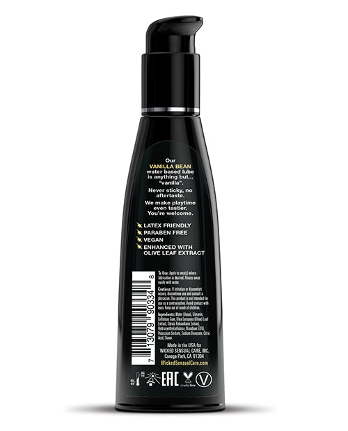 Wicked Sensual Care Aqua Waterbased Lubricant - Vanilla Bean