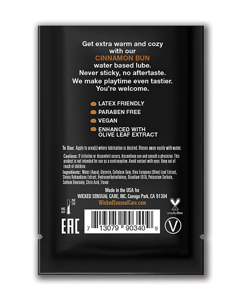 Wicked Sensual Care Aqua Waterbased Lubricant - . Cinnamon Bun