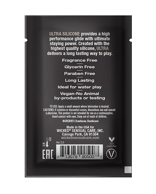 Wicked Sensual Care Ultra Silicone Based Lubricant - . Fragrance Free