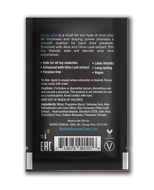 Wicked Sensual Care Jelle Water Based Anal Lubricant - . Fragrance Free