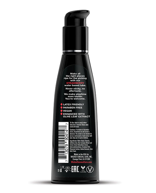 Wicked Sensual Care Aqua Water Based Lubricant - Strawberry