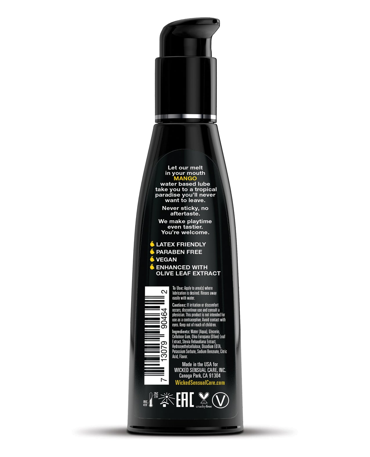 Wicked Sensual Care Water Based Lubricant - Mango