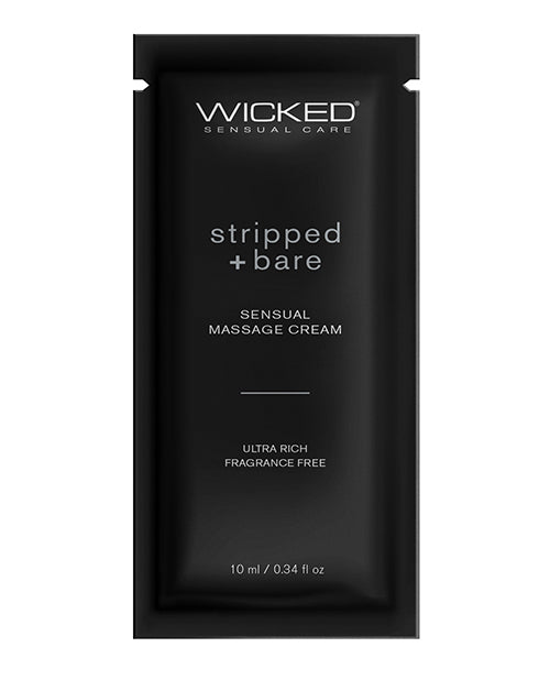 Wicked Sensual Care Stripped & Bare Unscented Massage Cream - .