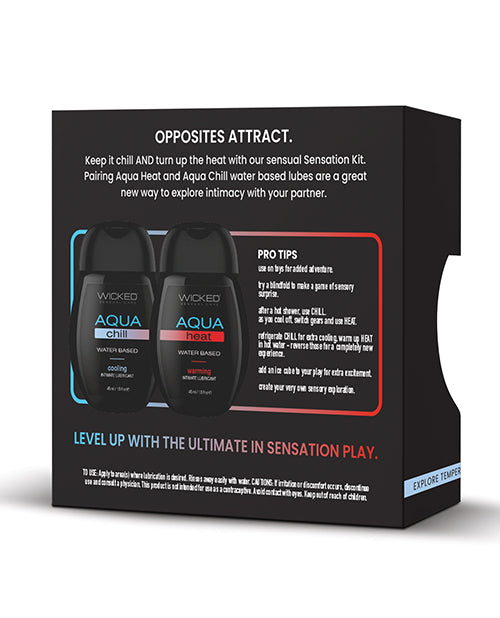 Wicked Sensual Care Sensation Kit Cooling and Warming Water Based Lubricants - Bottles