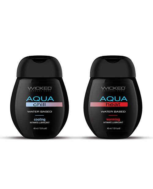 Wicked Sensual Care Sensation Kit Cooling and Warming Water Based Lubricants - Bottles