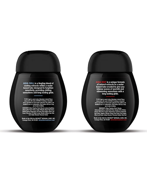 Wicked Sensual Care Sensation Kit Cooling and Warming Water Based Lubricants - Bottles