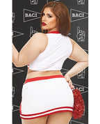 Dreams by Baci Lingerie Gameday Hottie 4 - pc Set - White/Red