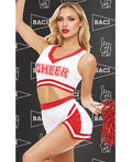 Dreams by Baci Lingerie Gameday Hottie 4 - pc Set - White/Red