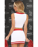 Dreams by Baci Lingerie Gameday Hottie 4 - pc Set - White/Red