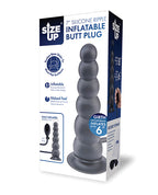 Size Up Silicone Ripple Inflatable Butt Plug
