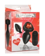 Booty Sparks 28X Silicone Vibrating Red Heart Anal Plug w/Remote