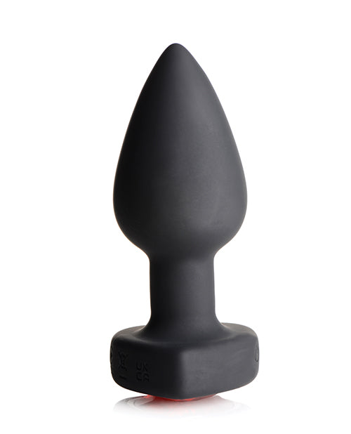 Booty Sparks 28X Silicone Vibrating Red Heart Anal Plug w/Remote