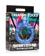 Creature Cocks Poseidon' Octo Silicone Cock Ring - Blue