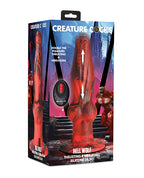 Creature Cocks Hell - Wolf Thrusting & Vibrating Silicone Dildo - Black/Red
