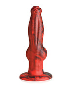 Creature Cocks Hell - Wolf Thrusting & Vibrating Silicone Dildo - Black/Red
