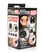 Size Matters 10X Rotating Silicone Nipple Suckers w/4 Attachments - Black