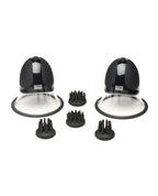 Size Matters 10X Rotating Silicone Nipple Suckers w/4 Attachments - Black
